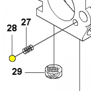 Шарик карбюратора Husqvarna 135R, 327RX, 336FR, 353, 576XP (5370125-01)