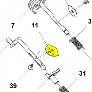 Заслінка підсосу Husqvarna 545F, 345FR, 545FX, 555FX (5371096-01)