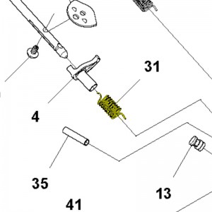 Пружина Husqvarna 545F, 545FX, 345FR, 545RX (5449711-01)