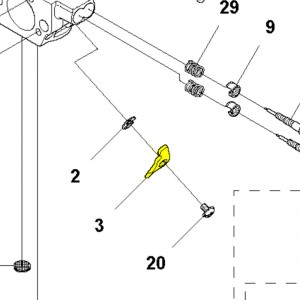 Важіль Husqvarna 345FR, 545FX, 545RX, 545F (5754637-01)