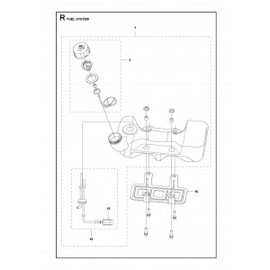 Бак паливний Husqvarna 331R, 333R, 333RB (5960199-01)