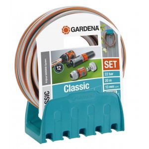 Шланг з кронштейном і комплектом для поливу Gardena Classic 13 мм (1/2 ), 20 м Set (18005-29)