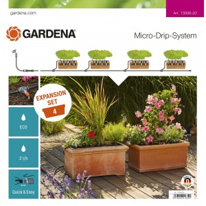 Комплект для расширения микрокапельного полива Gardena Micro-Drip-System на 4 цветочных ящика (13006-20)