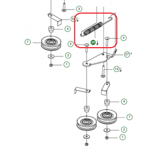 Пружина розтягнення для райдера Husqvarna R 419TsXAWD, R 420TsXAWD (5927275-01)