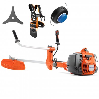 Мотокоса професійна Husqvarna 555RXT, 2.8 кВт, головка T55 M12, ніж Multi 350/3/1", вага 9.2 кг (9666290-04)