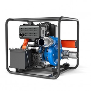 Мотопомпа дизельна Husqvarna W80DE, 80 мм, 8 кВт, електростартер + АКБ (9708393-01)