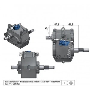 Коробка передач культиватора Husqvarna T50 RH, T50 RS, TF 324, TF 334, T85HX, T85RS (5196530-92) заміна арт. 5853650-01