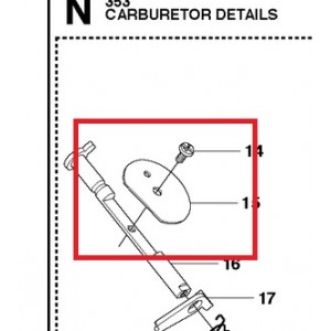 Заслінка дросельна Husqvarna 353, Jonsered CS 2153 (5440566-01)