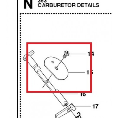 Заслінка дросельна Husqvarna 353, Jonsered CS 2153 (5440566-01)