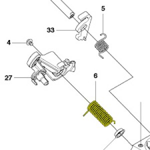 Пружина Husqvarna 445, 450 II, 555, 556, 562 XP (5020787-01)