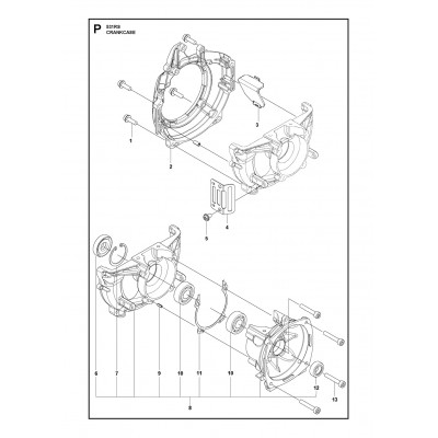 Картер у комплекті Husqvarna 531RS, 541RS, 541EA (5933054-01)