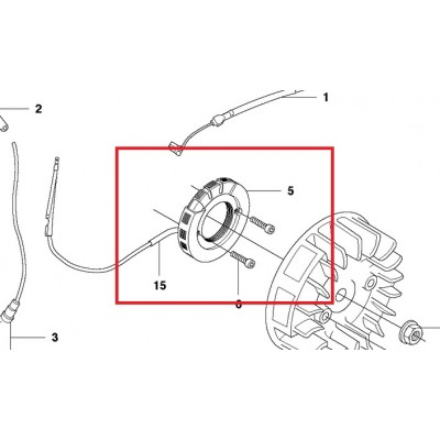 Генератор Husqvarna 353, Jonsered 2153 (5026096-01)