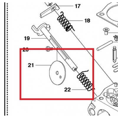 Вентиль Husqvarna 353, Jonsered CS 2153 (5372666-01)