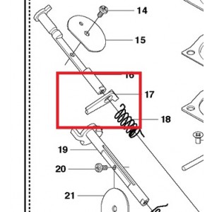 Важіль карбюратора Husqvarna 353, Jonsered CS 2153 (5440567-01)