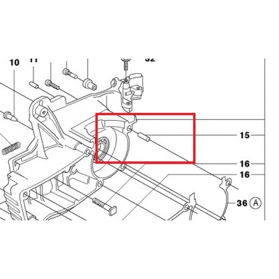 Ущільнювач гвинта Husqvarna 353, Jonsered CS 2153 (5039056-01)